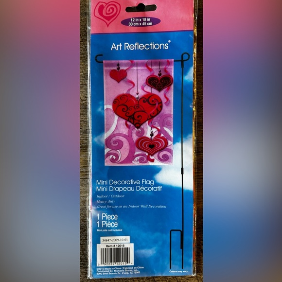 Art Reflections Mini Decorative Heart Flag 12 x 18 - Picture 1 of 2